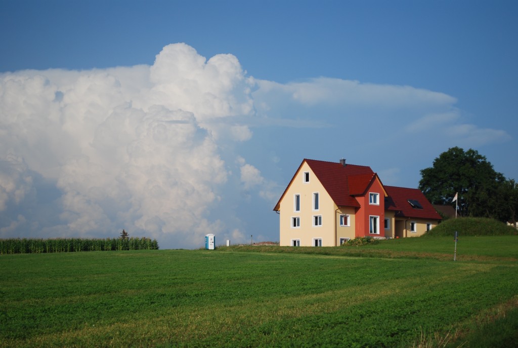 A house in the fields near Bayreuth, Germany